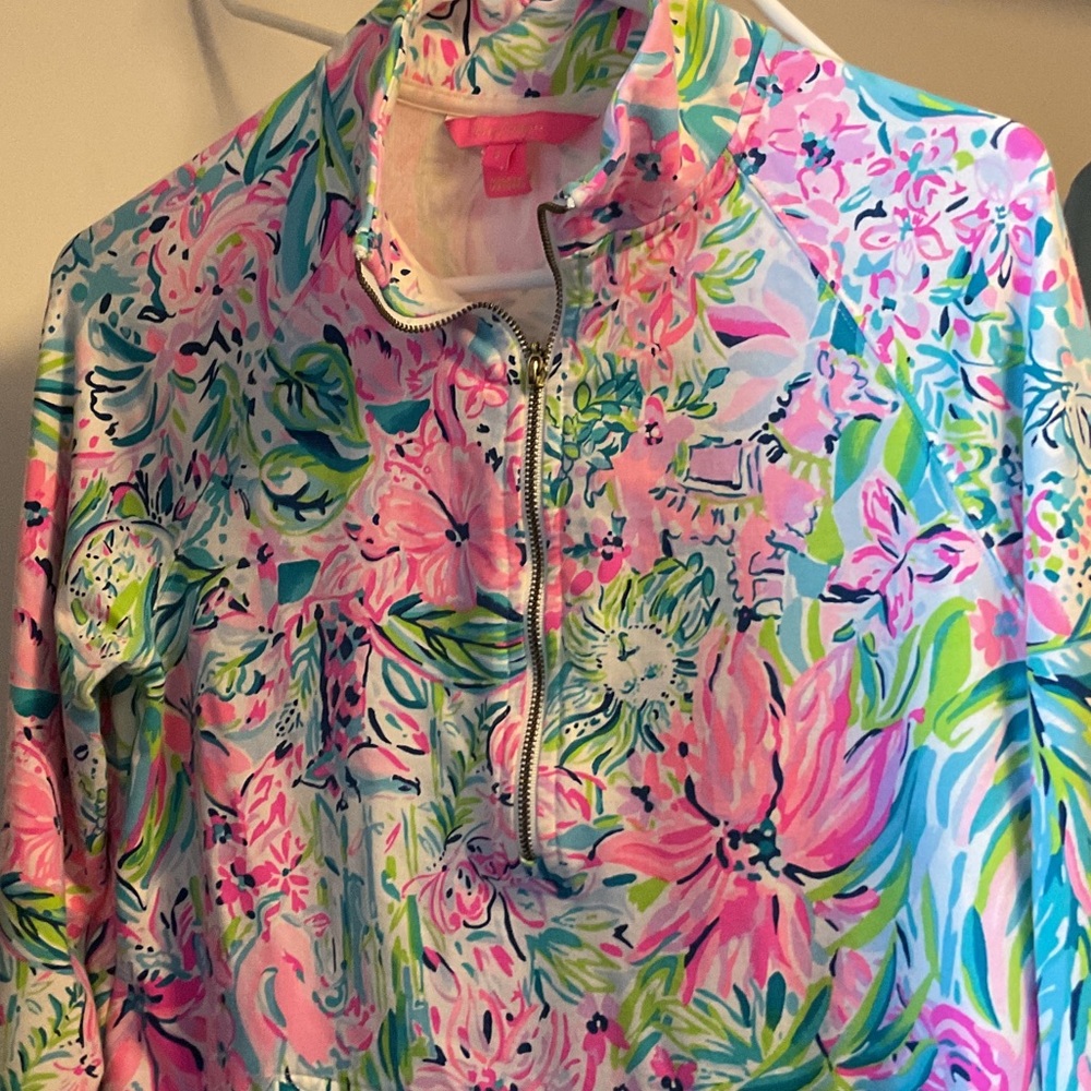 Lilly Pulitzer Colorful Floral Zip-Up
